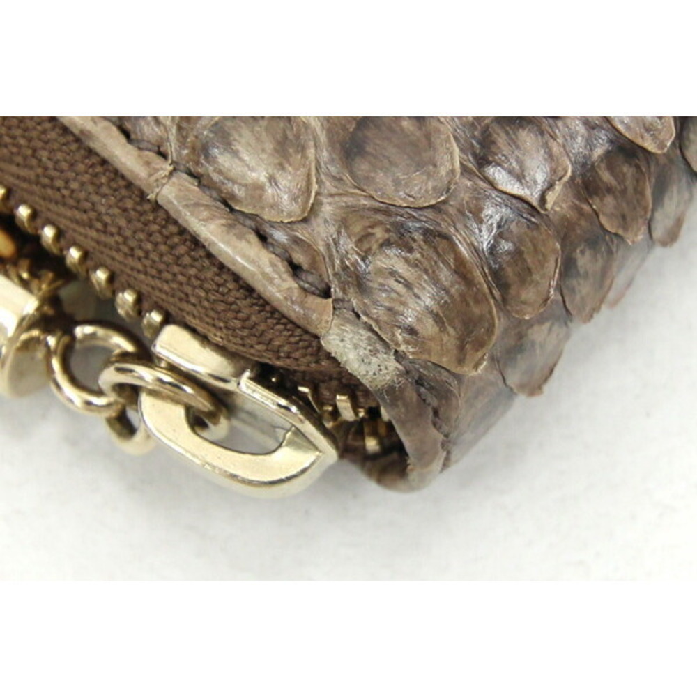 Gucci Zip Around Long Wallet Brown Python Bamboo … - image 4